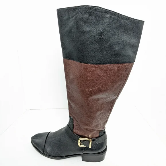 Vince Camuto two tone leather boots - Picture 2 of 16